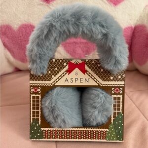 Aspen Blue Faux Fur Earmuffs
